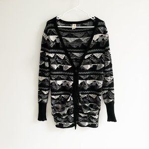 Long, wool cardigan